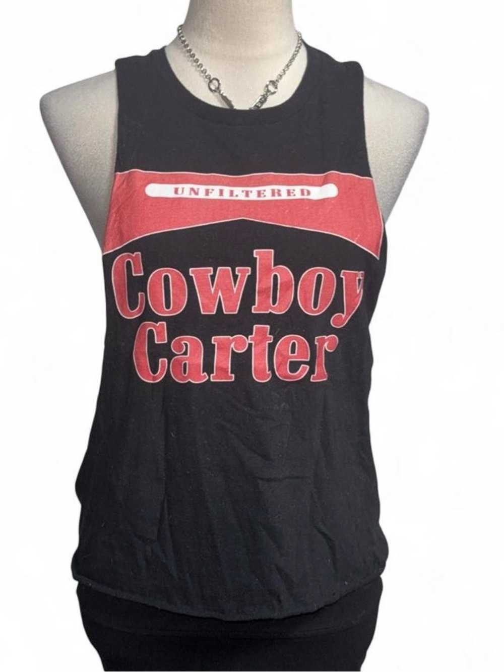 Cowboy Carter Graphic Black & Red Tank Top - Unbranded